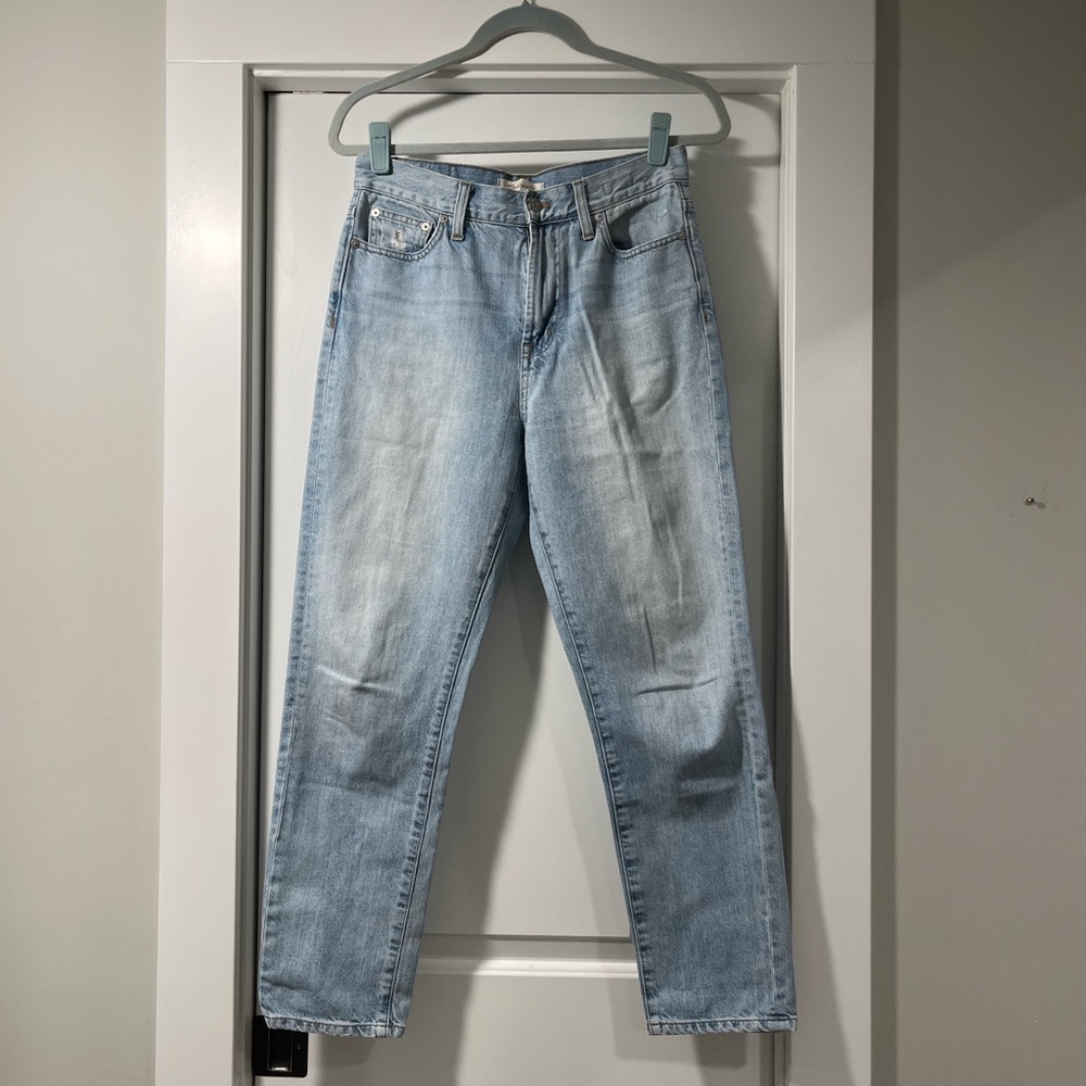 Madewell the Perfect Summer Jean  High Rise straight Leg lightly distressed 27